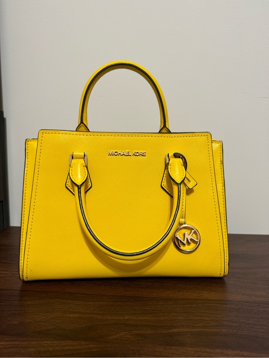 Michael Kors Handbags - Michael Kors Yellow Saffiano Leather Top-Handle Satchel